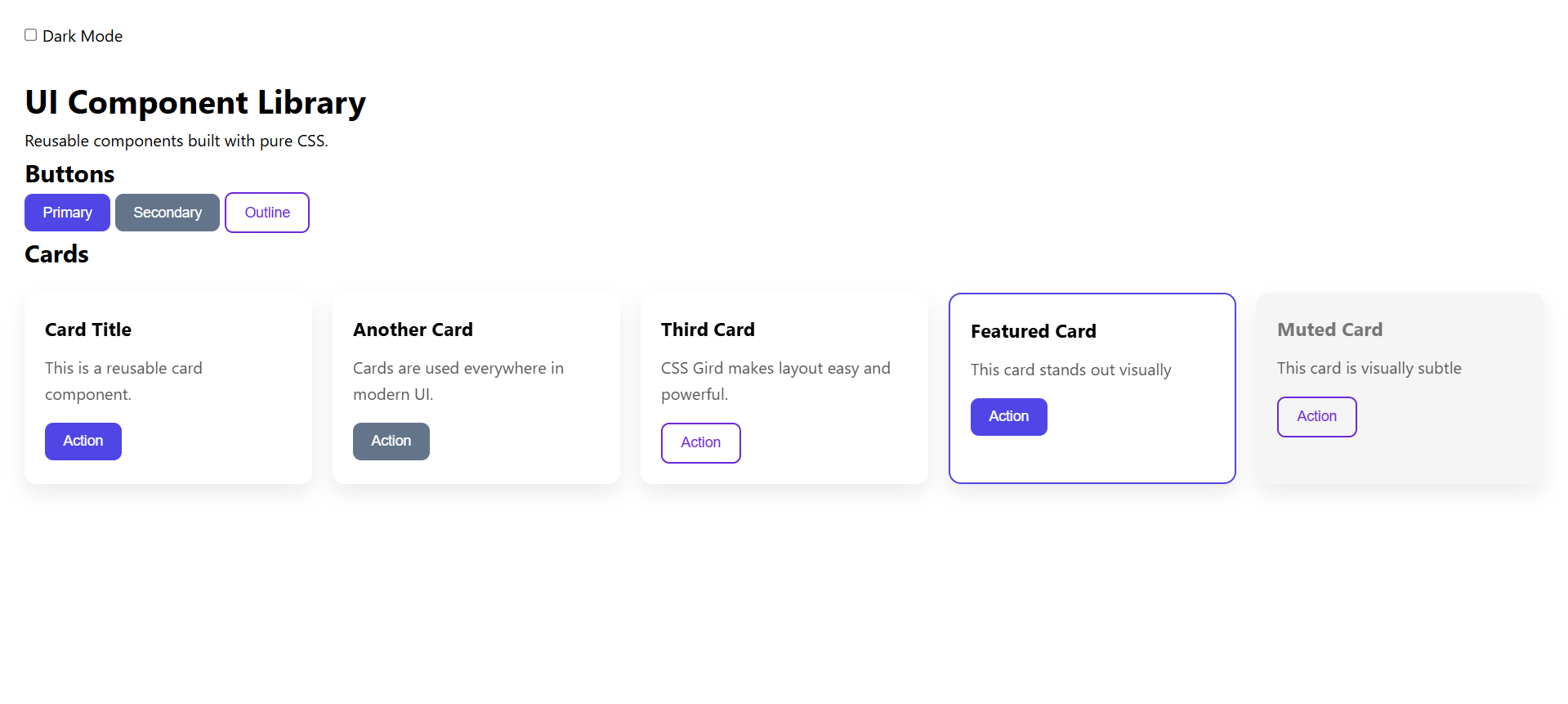 UI-Component-Library (Light Mode)